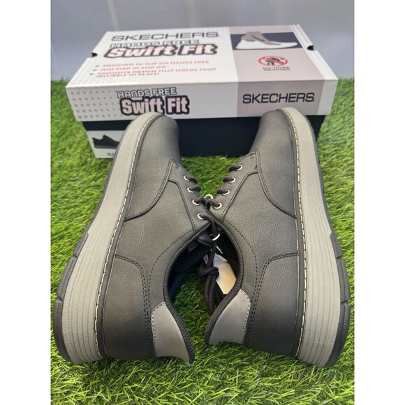 Skechers Hands Free Swift Fit Men’s 10.5 Black Waterproof Casual Sneakers New main image 7